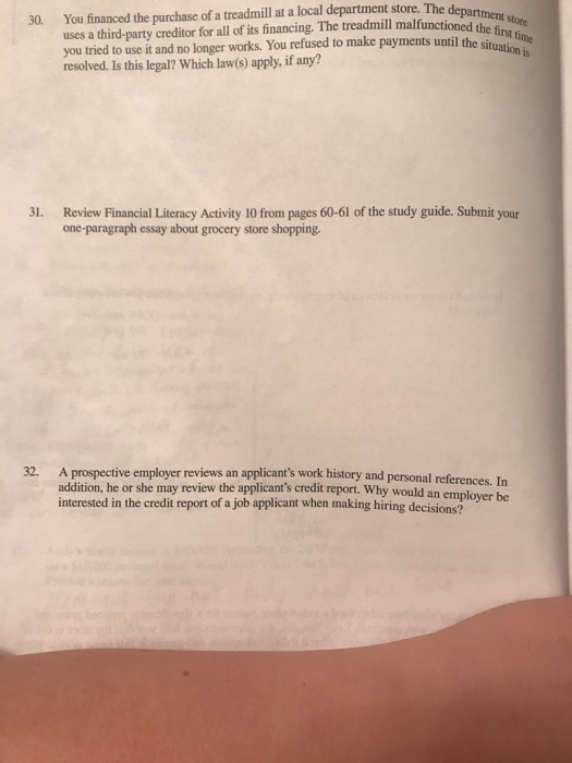 financing a treadmill