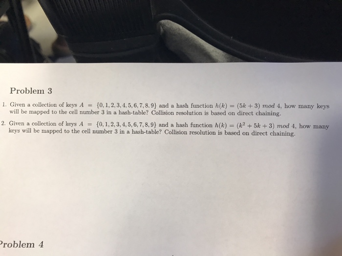 Solved Problem 3 Will Be Mapped To The Cell Number 3 In A