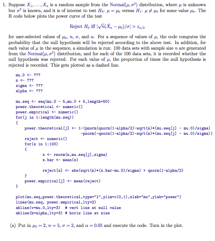 Solved 1 Suppose X X Is A Random Sample From Chegg Com