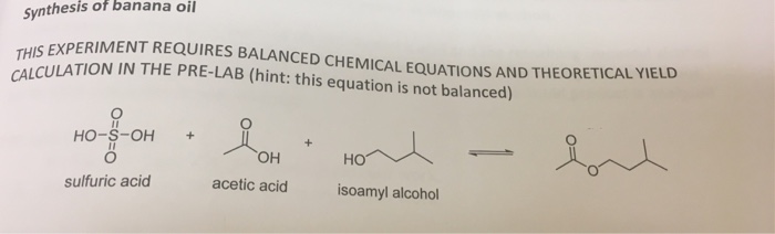 Synthesis of banana oil mechanism picture