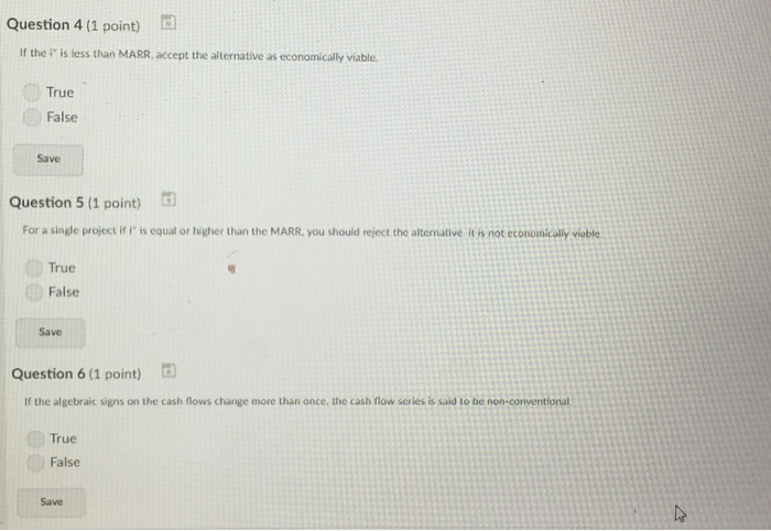 Solved Question 4 1 Point If The I Is Less Than Marr Chegg Com