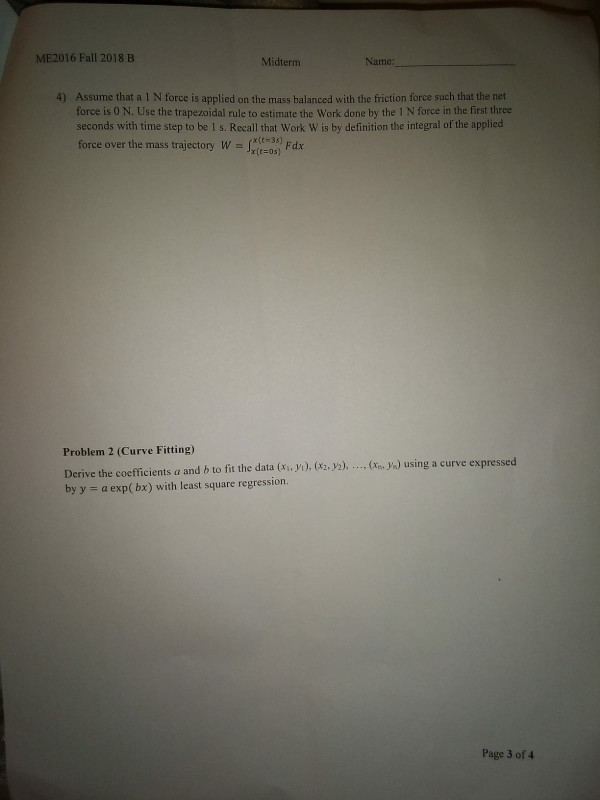 Of For The One ... Old This Exam. It I Solved: Need Midterm Is