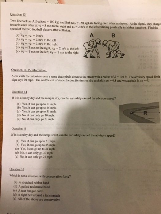 Solved Two Linebackers Alfred Mu 100 Kg And Bob M Towa Chegg Com