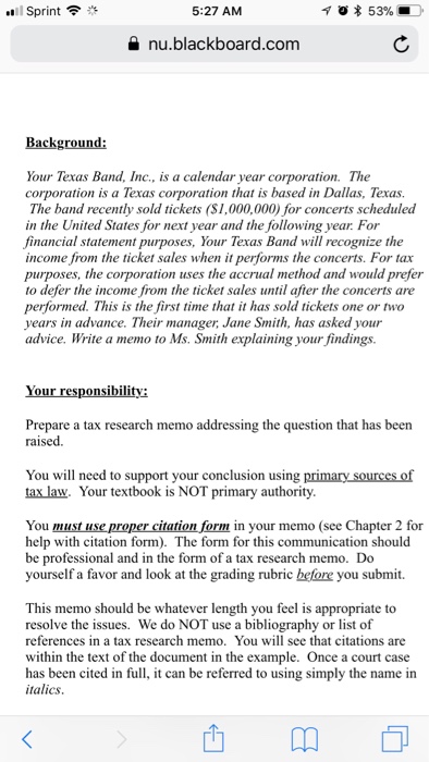 tax research memo example