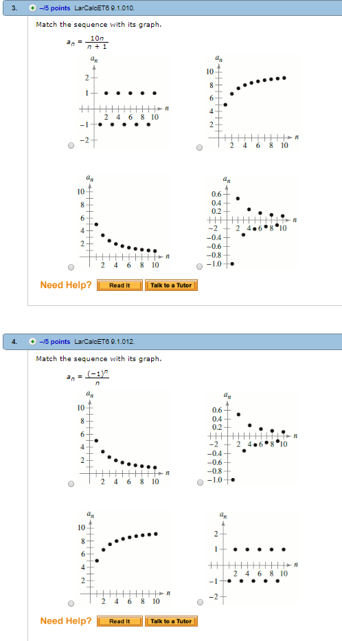 3 5 Points Larcalcet6 9 1 010 Match The Sequence Chegg Com