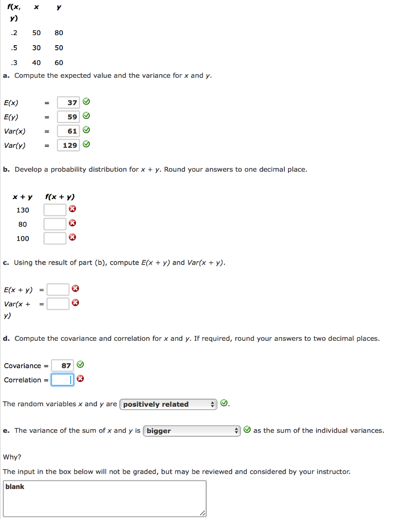 Solved F X Xy Y 2 50 80 5 30 50 3 40 6 A Compute The Chegg Com