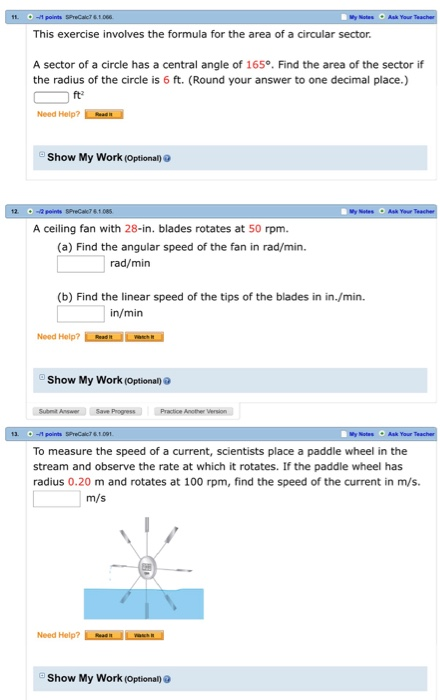 Solved This exercise involves the formula for the area of a