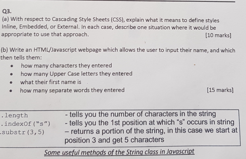 Solved Q3 A With Respect To Cascading Style Sheets Css Chegg Com