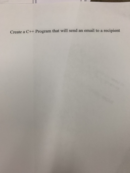Create a C++ Program that will send an email to a recipient