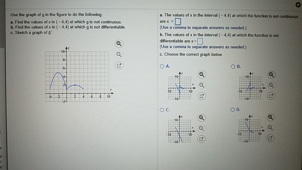 Solved Use The Graph Of G In The Figure To Do The Followi Chegg Com