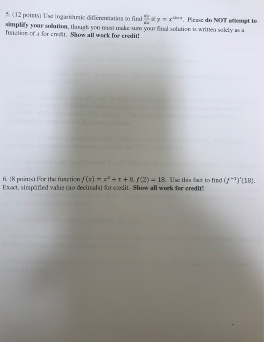 Differentiation Does In Fact Work >> Solved 5 12 Points Use Logarithmic Differentiation To F Differentiation Does In Fact Work >> Solved 5 12 Points Use Logarithmic Differentiation To F