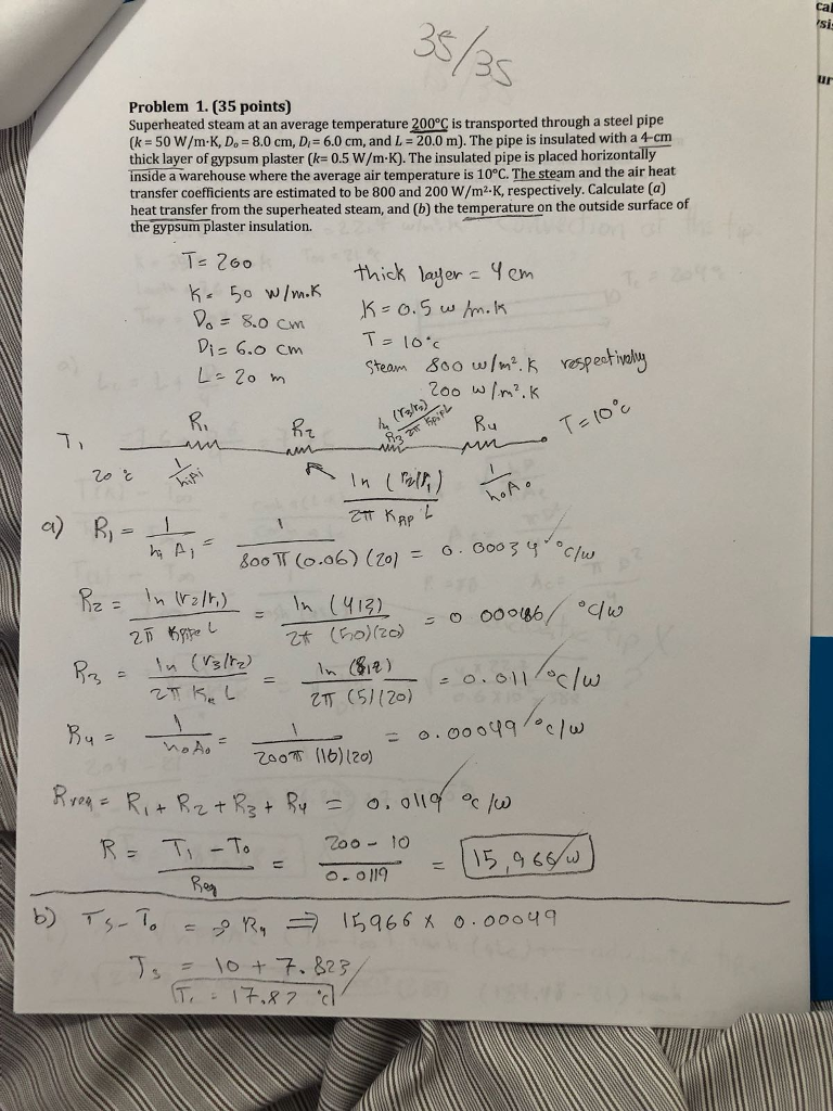 Solved Cal 3s Problem 1 35 Points Superheated Steam At Chegg Com