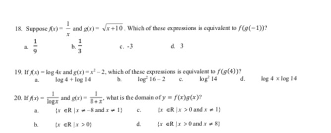 Solved Suppose F X 1 X And G X Squareroot X 10 W Chegg Com