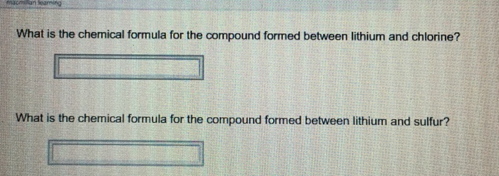 What is the chemical formula for the compound formed