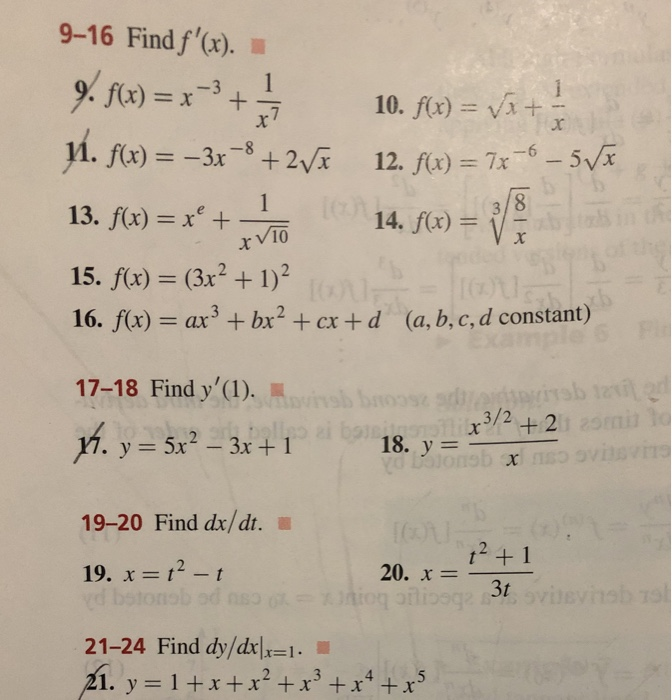 Solved 9 16 Find F X 9 3 17 F X X 10 F X Vi Chegg Com