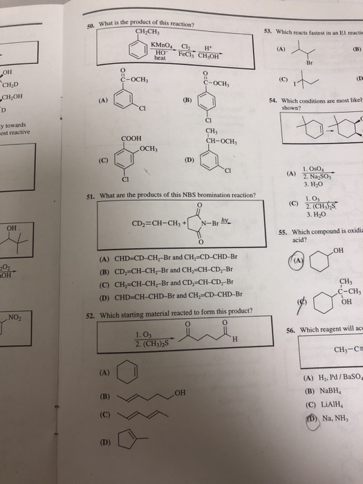 Solved So What Is The Product Of This Reacti Ch Ch 53 W Chegg Com