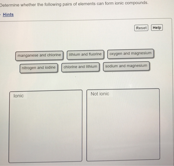 Solved Determine Whether The Following Pairs Of Elements