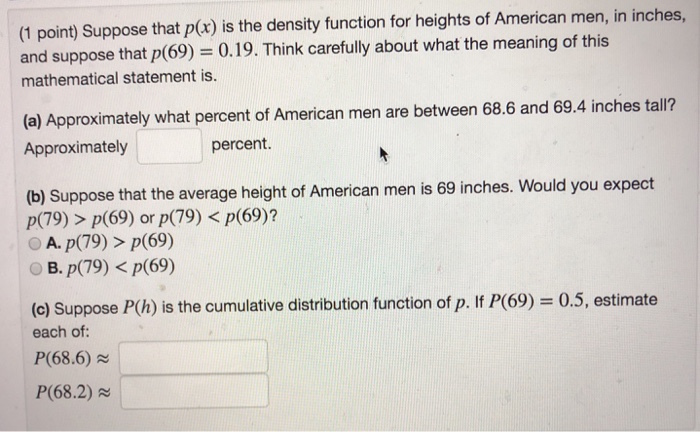 Solved 1 Point Suppose That P X Is The Density Functio Chegg Com