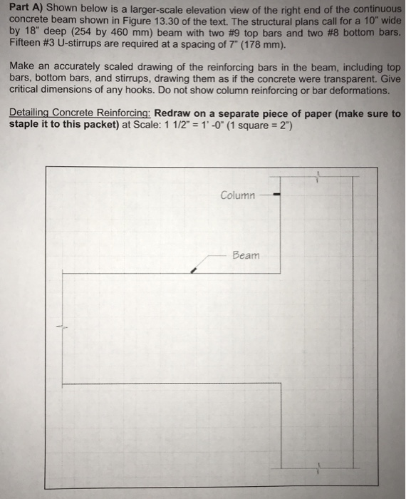 Solved Reinforcing Bars Are Bent And Placed In Accordance