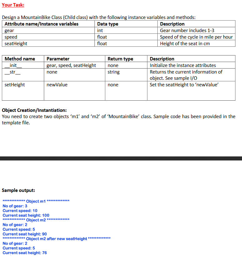 Solved Topics Class Method Object Instantiation Inher