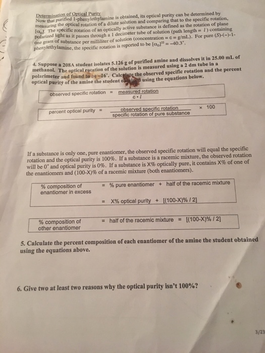 Now That Purified 1 Phenylethylamine Is Obtained Its Chegg Com