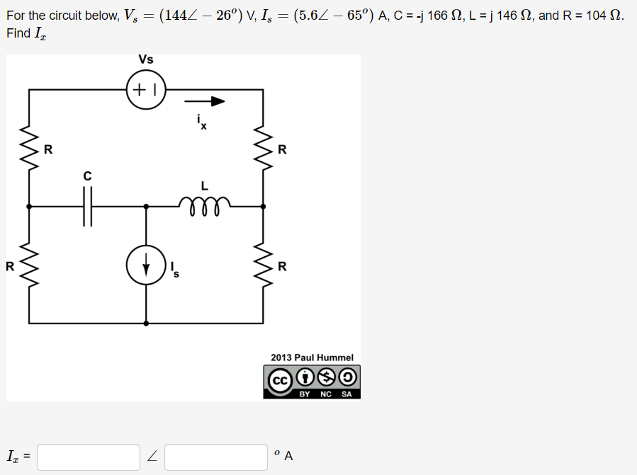 Solved For The Circuit Below Vs 144 26 V Is 5 6 65 Chegg Com