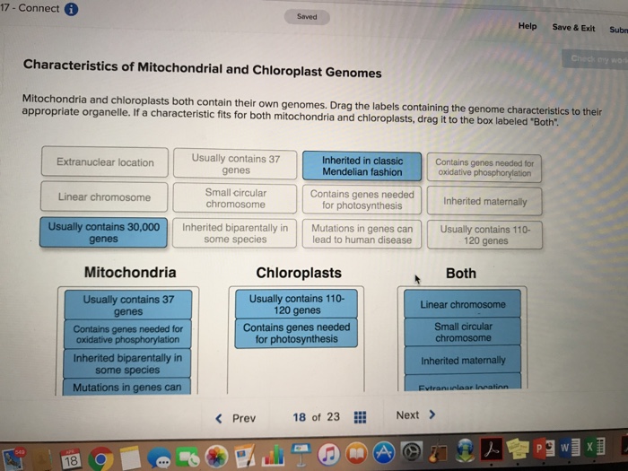 Solved 17 Connect Help Save & Exit Subm Characteristics O