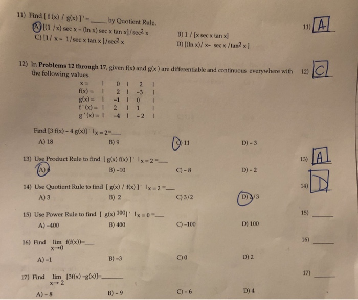 Solved 11 Find F X Goo By Quotient Rule 1 X Secx Chegg Com