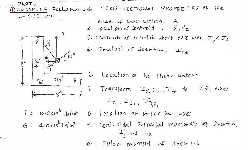 Part 1 D Compu Te Cross Sectional Propezties Foll Chegg Com