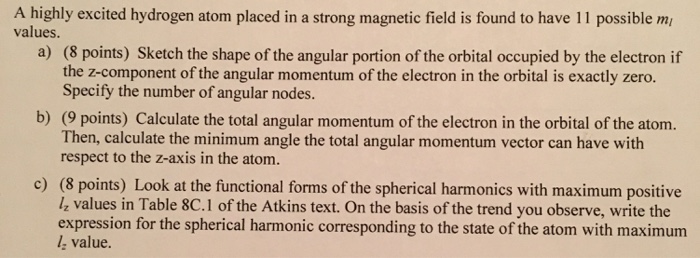 vector table spherical of harmonics 2017   Physics  Chegg.com February Archive 06, Advanced