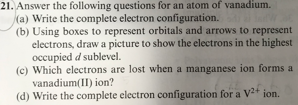 21 Answer The Following Questions For An Atom Of Chegg Com