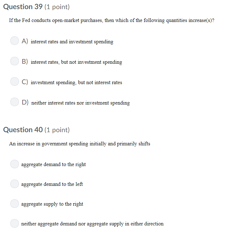 Question 37 1 Point The Spending Multiplier Is A Chegg 