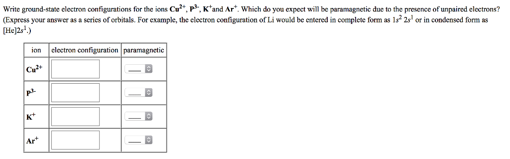 Solved Write Groundstate Electron Configurations For The