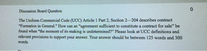 2 article ucc formation contract 2 Part Code Uniform The Article (UCC) Commercial 1