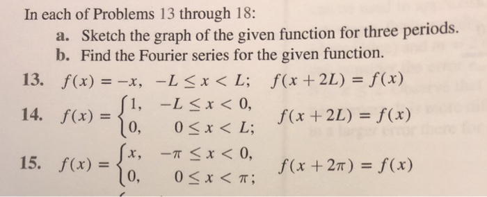 Solved In Each Of Problems 13 Through 18 A Sketch The G Chegg Com