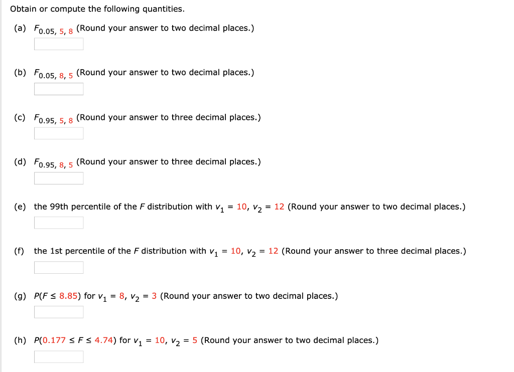 Solved Obtain Or Compute The Following Quantities Fo O5 Chegg Com