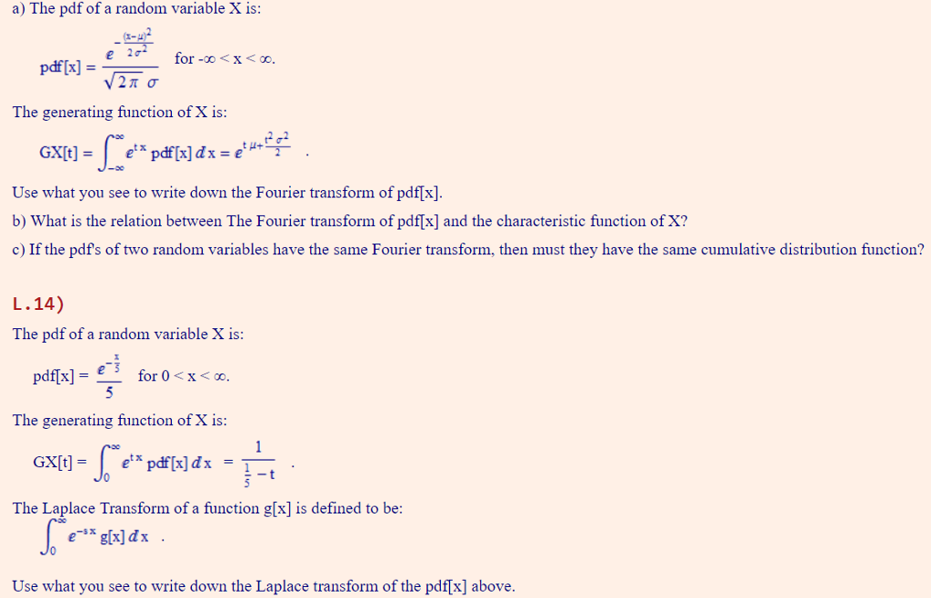 Solved A The Pdf Of A Random Variable X Is 1 M E 26 The Chegg Com