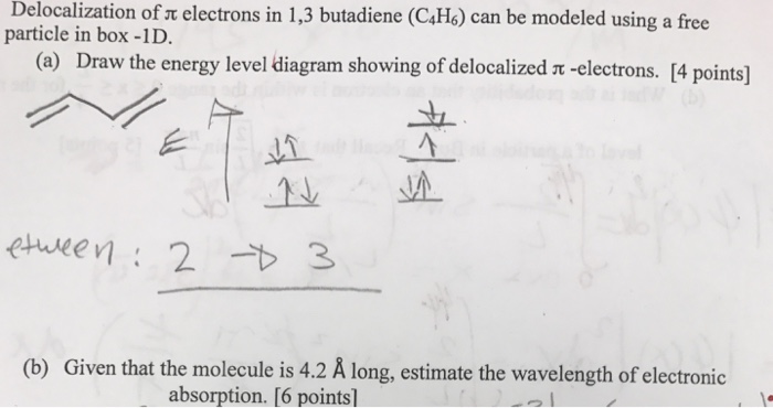 level butadiene energy diagram 4 Electrons 3 1, Solved: In Delocalization Butadiene (C Of