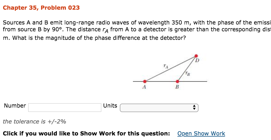 Chapter 35 Problem 023 Sources A And B Emit Long Chegg Com