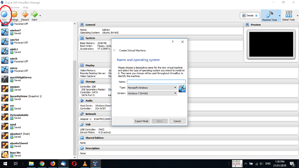 Virtual Machine Screenshots