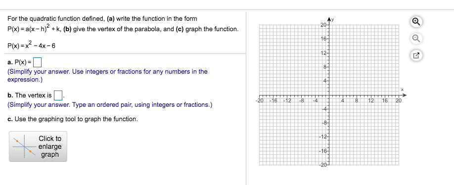 Solved For The Quadratic Function Defined A Write The