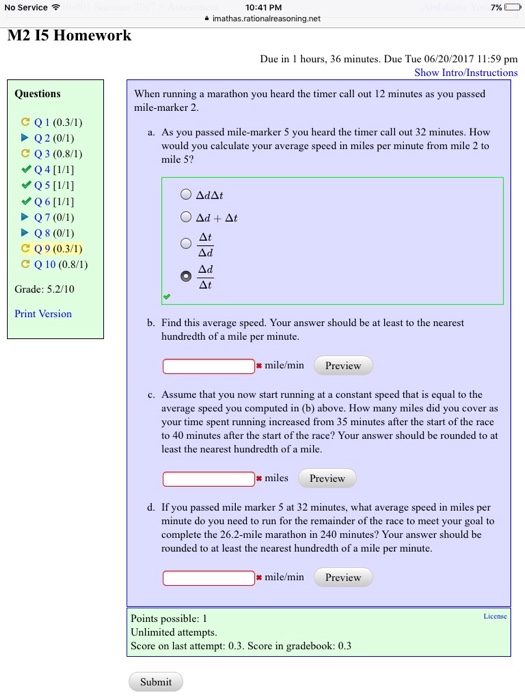 Solved: When Running A Marathon You Heard The Timer Call O ...