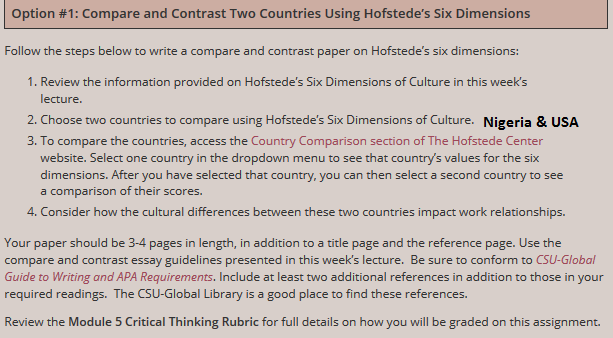 compare and contrast countries