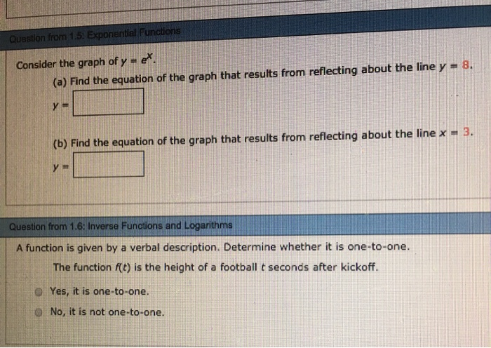 Solved Consider The Graph Of Y M E 8 A Find The Equat Chegg Com