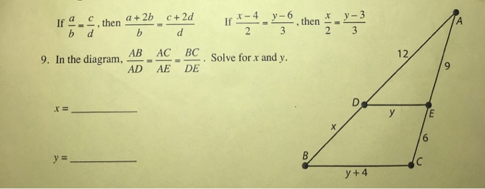 Solved In The Diagram Ab Ad Ac Ae De Solve For X Chegg Com