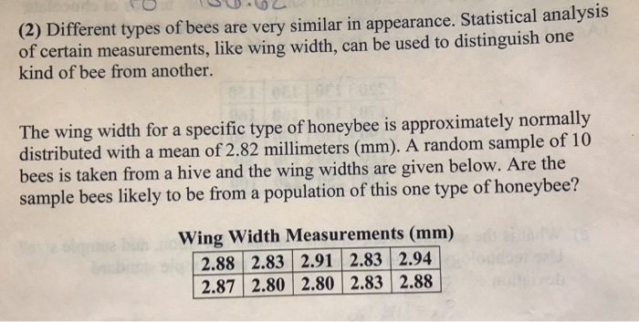 Solved Different types of bees are very similar in