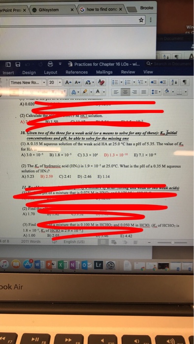 Solved Pres X Ginsystem Xg How To Find Conc Xbrooke 画日 Chegg Com