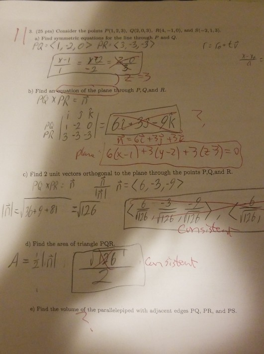 Solved A 2s Pts Consider The Points P 1 2 3 9 2 O 3 Chegg Com