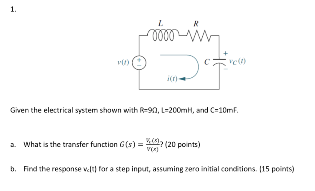 1 Y T I T Given The Electrical System Shown Wit Chegg Com