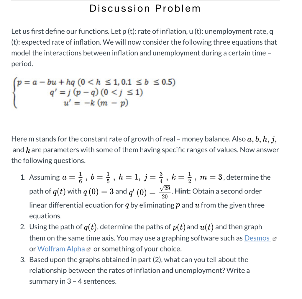 Solved Discussion Problem Let Us First Define Our Functio Chegg Com